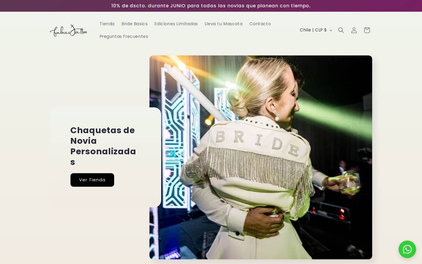 fabricstattoo.com homepage screenshot