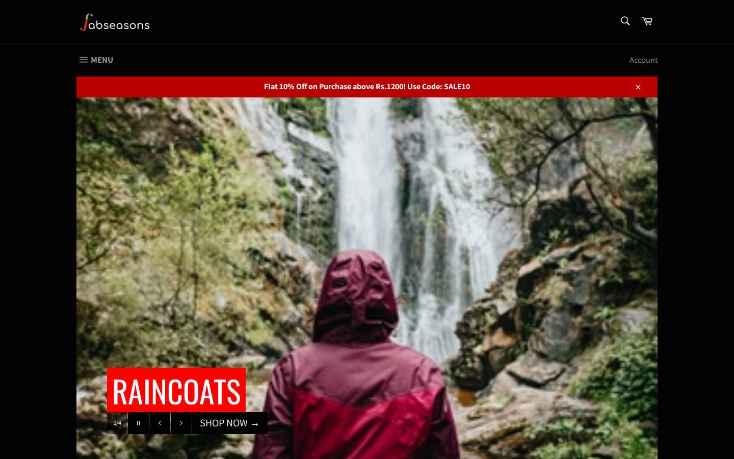 fabseasons.com homepage screenshot