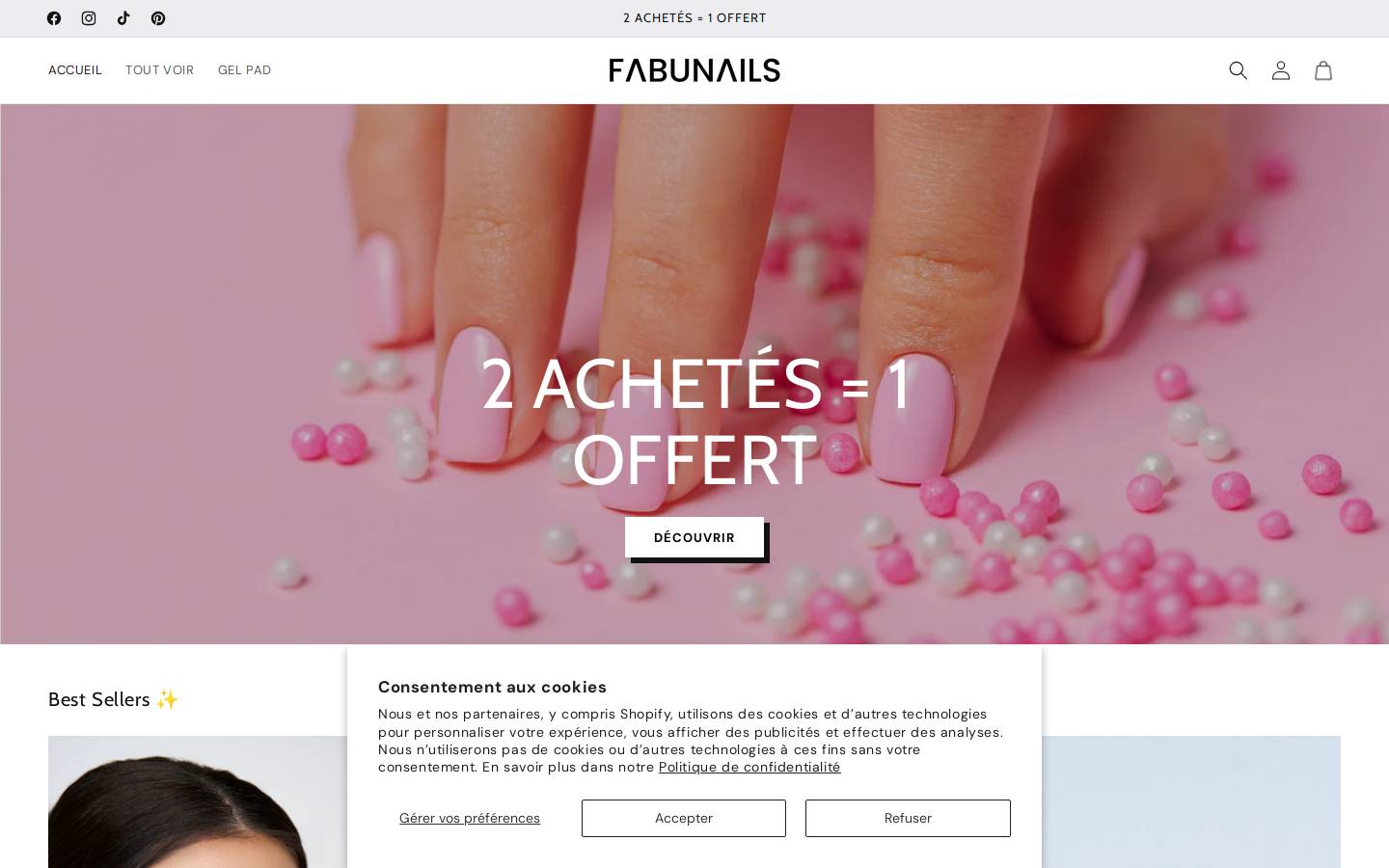 fabunails.com homepage screenshot