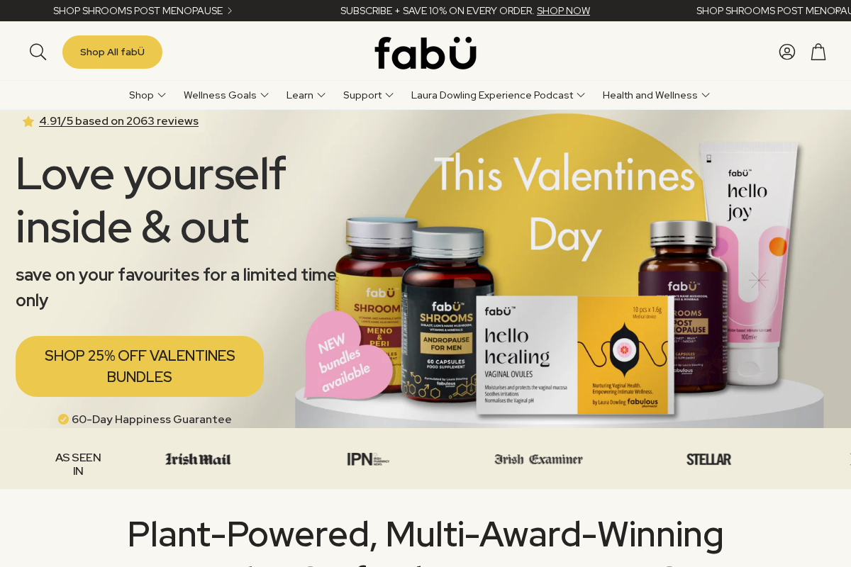 fabuwellness.com homepage screenshot