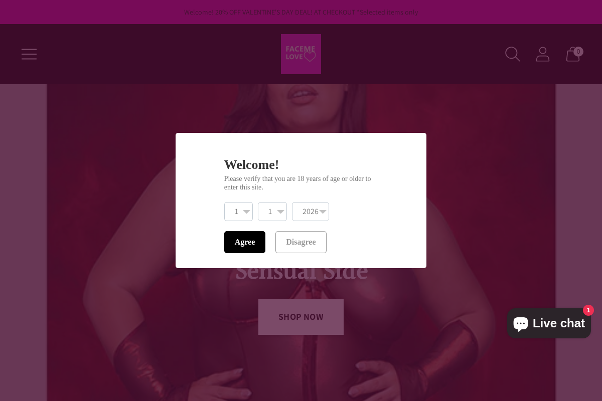 FaceMe Love homepage screenshot