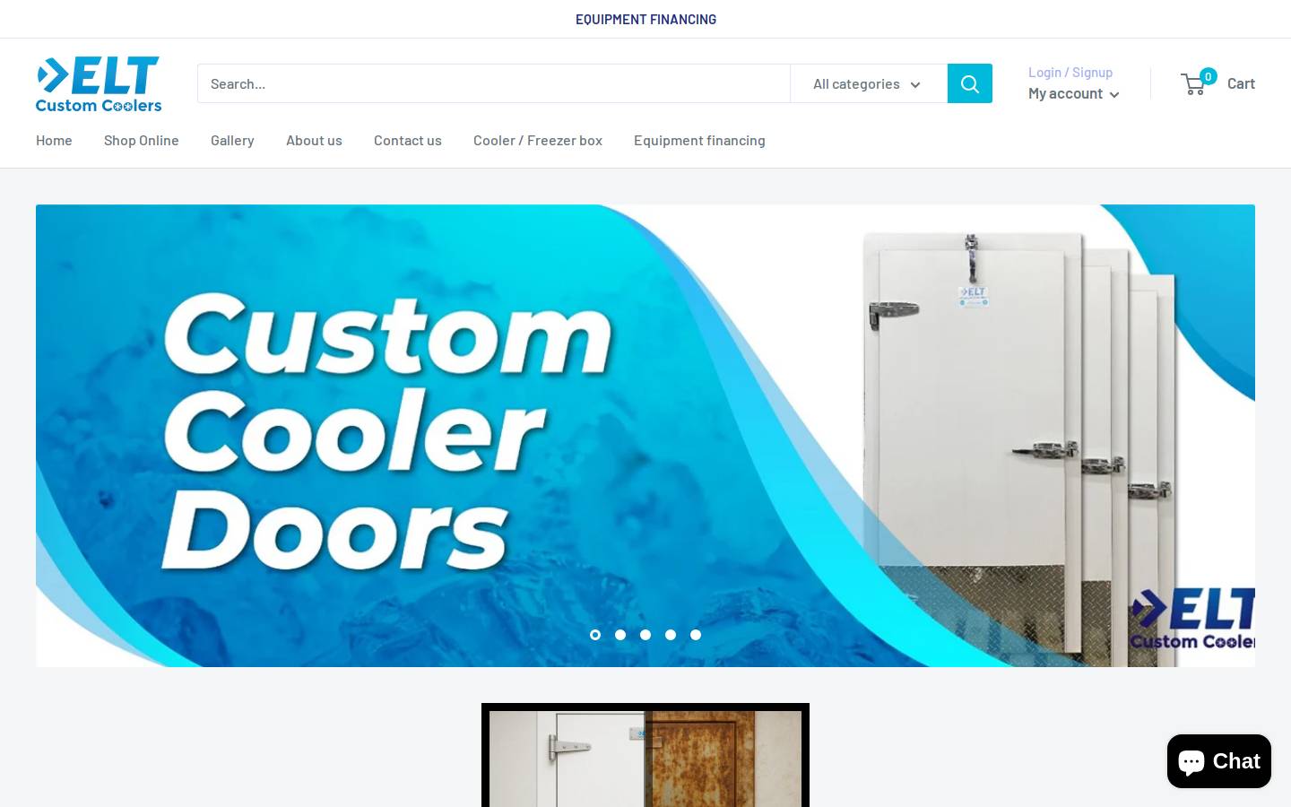 facemountcoolerdoor.com homepage screenshot