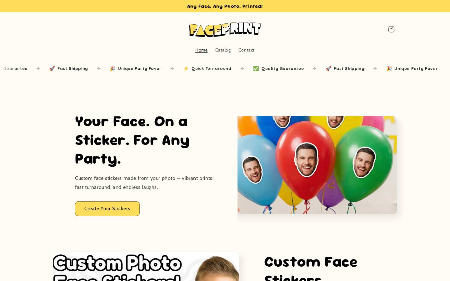 faceprint.co homepage screenshot