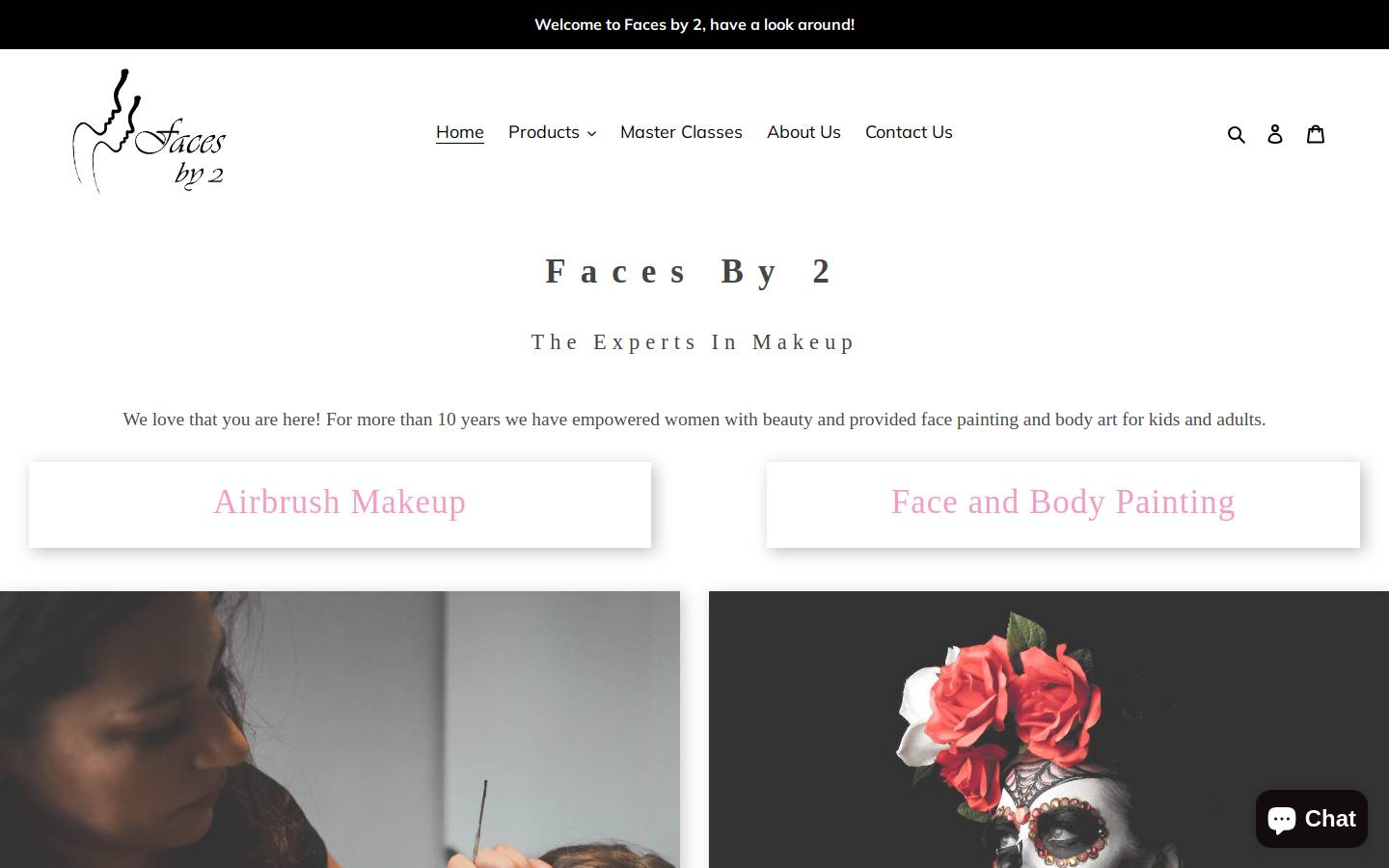 facesby2.ca homepage screenshot