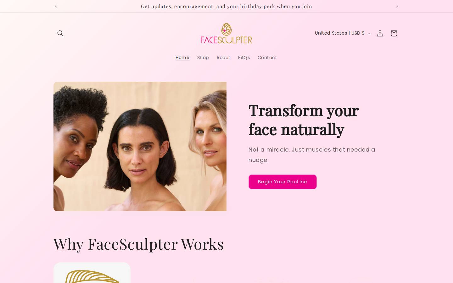 facesculpter.com homepage screenshot