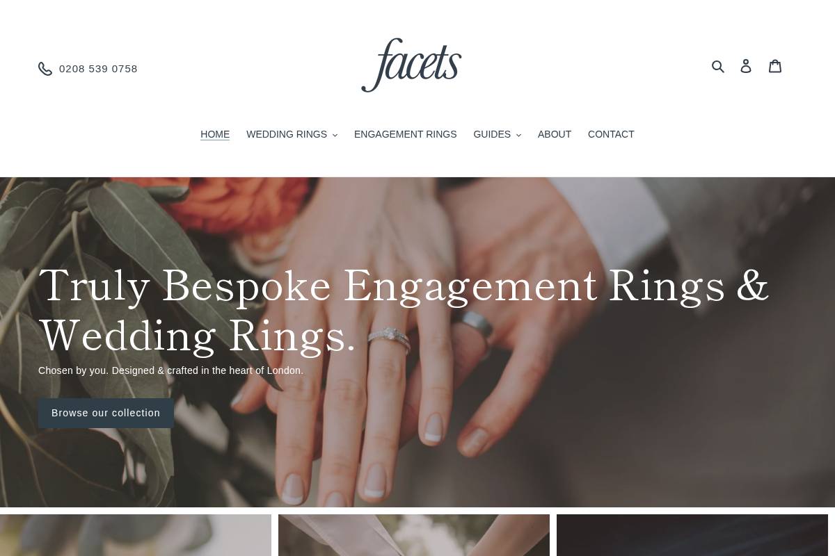 facets.co.uk homepage screenshot