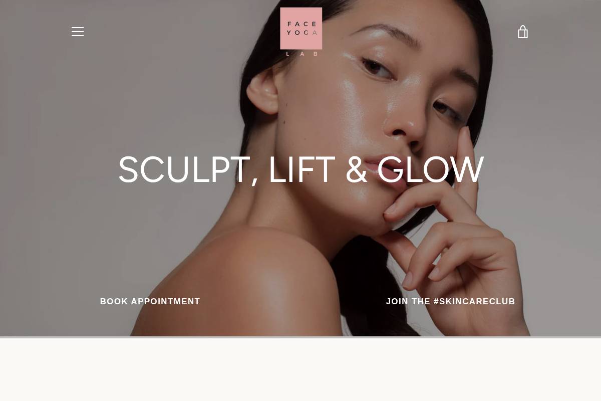 faceyogalab.com homepage screenshot