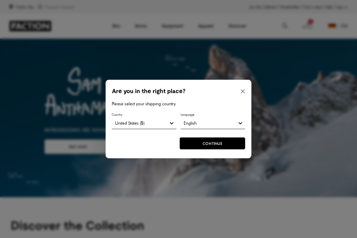 Faction Skis aka The Faction Collective homepage screenshot