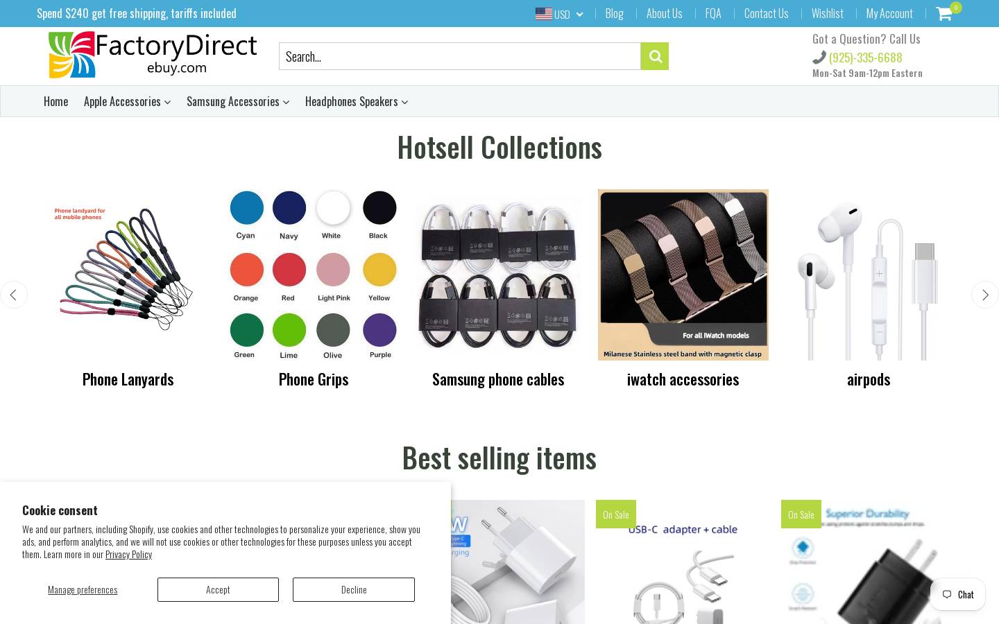 factorydirectebuy.com homepage screenshot