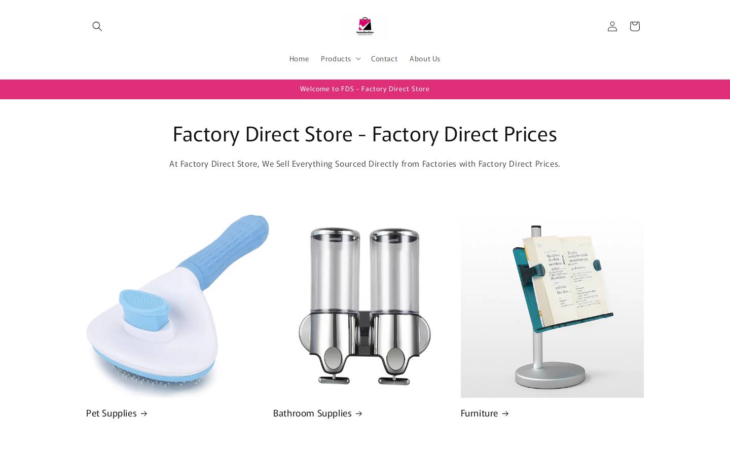 factorydirectstore.shop homepage screenshot