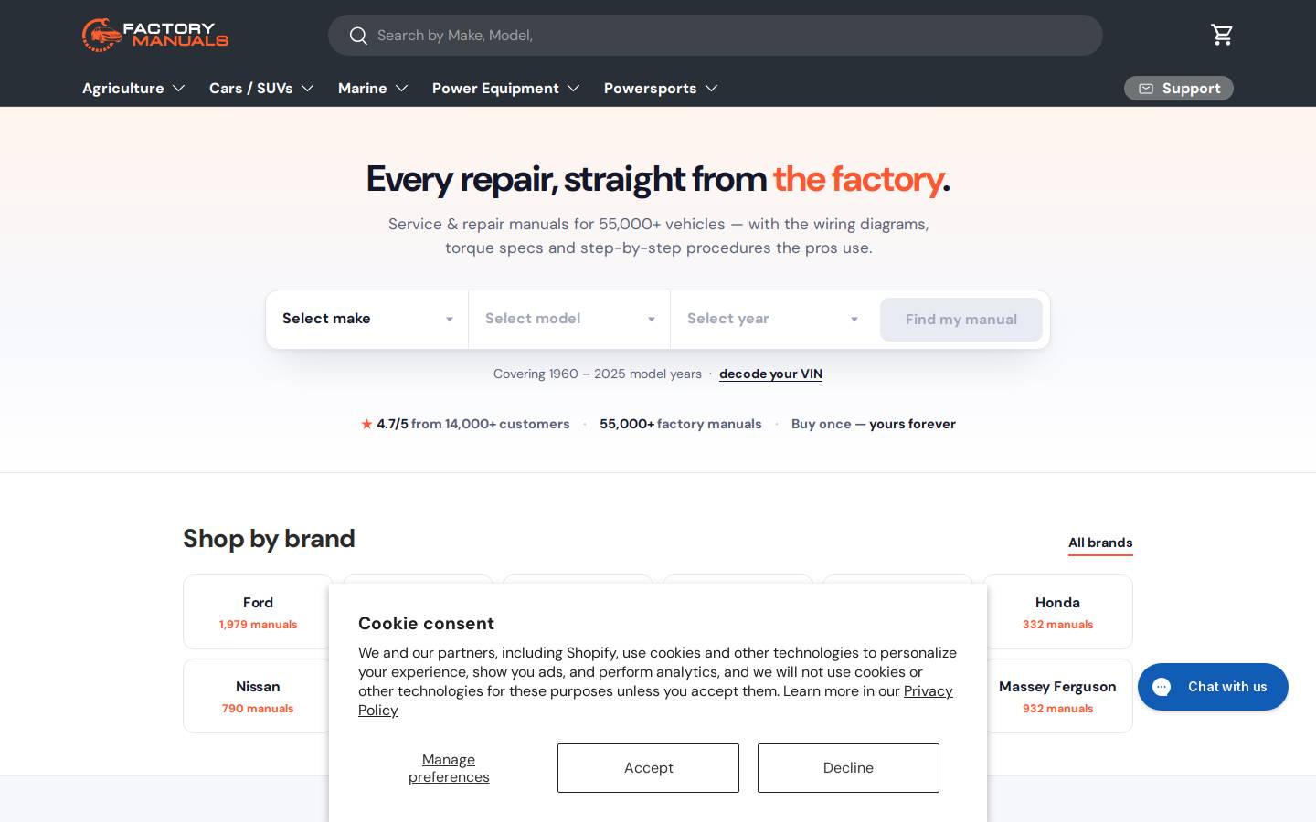 Factorymanual homepage screenshot