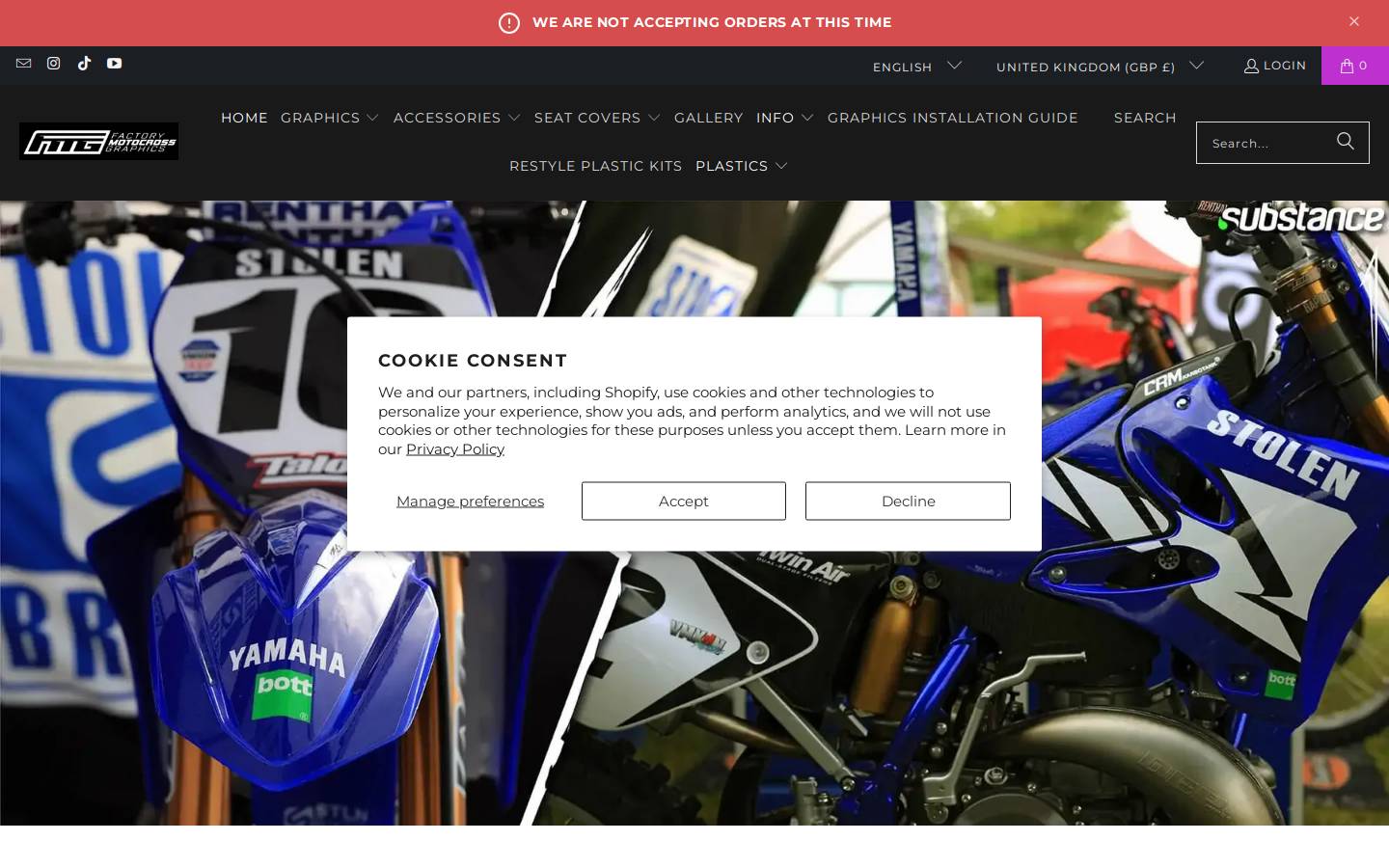 Factorymotocrossgraphics homepage screenshot