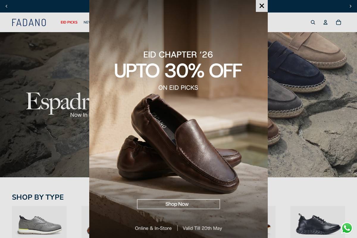 fadano.com homepage screenshot