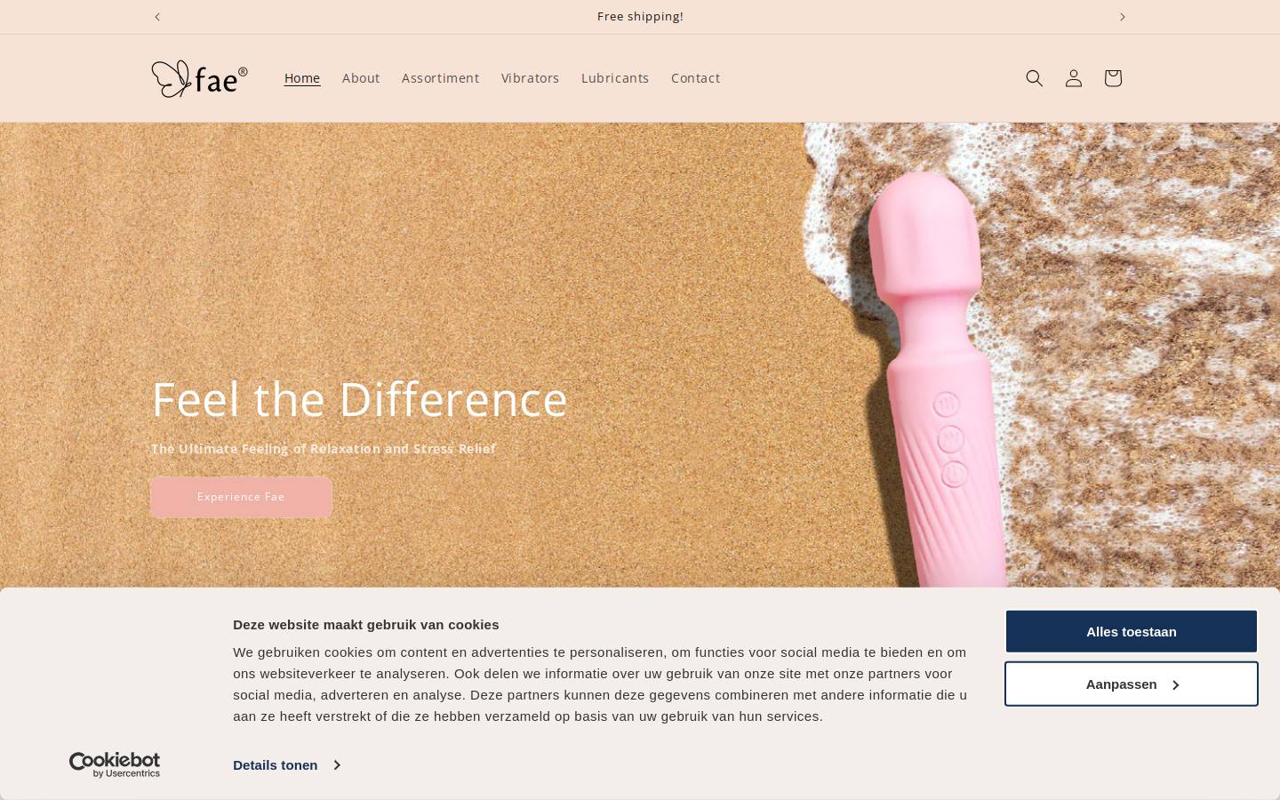 Fae Essentials BV homepage screenshot