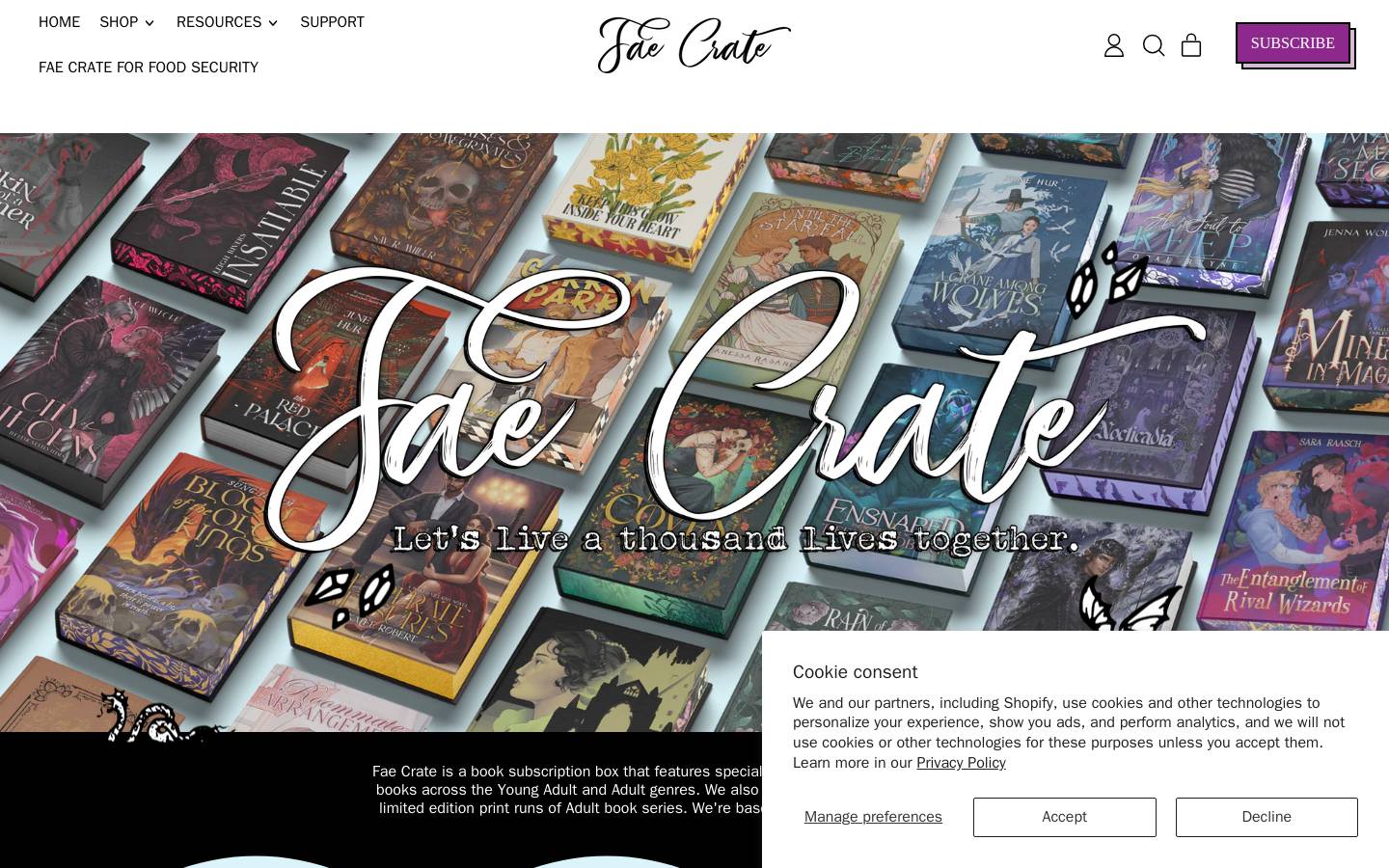 Fae Crate ♀️ homepage screenshot
