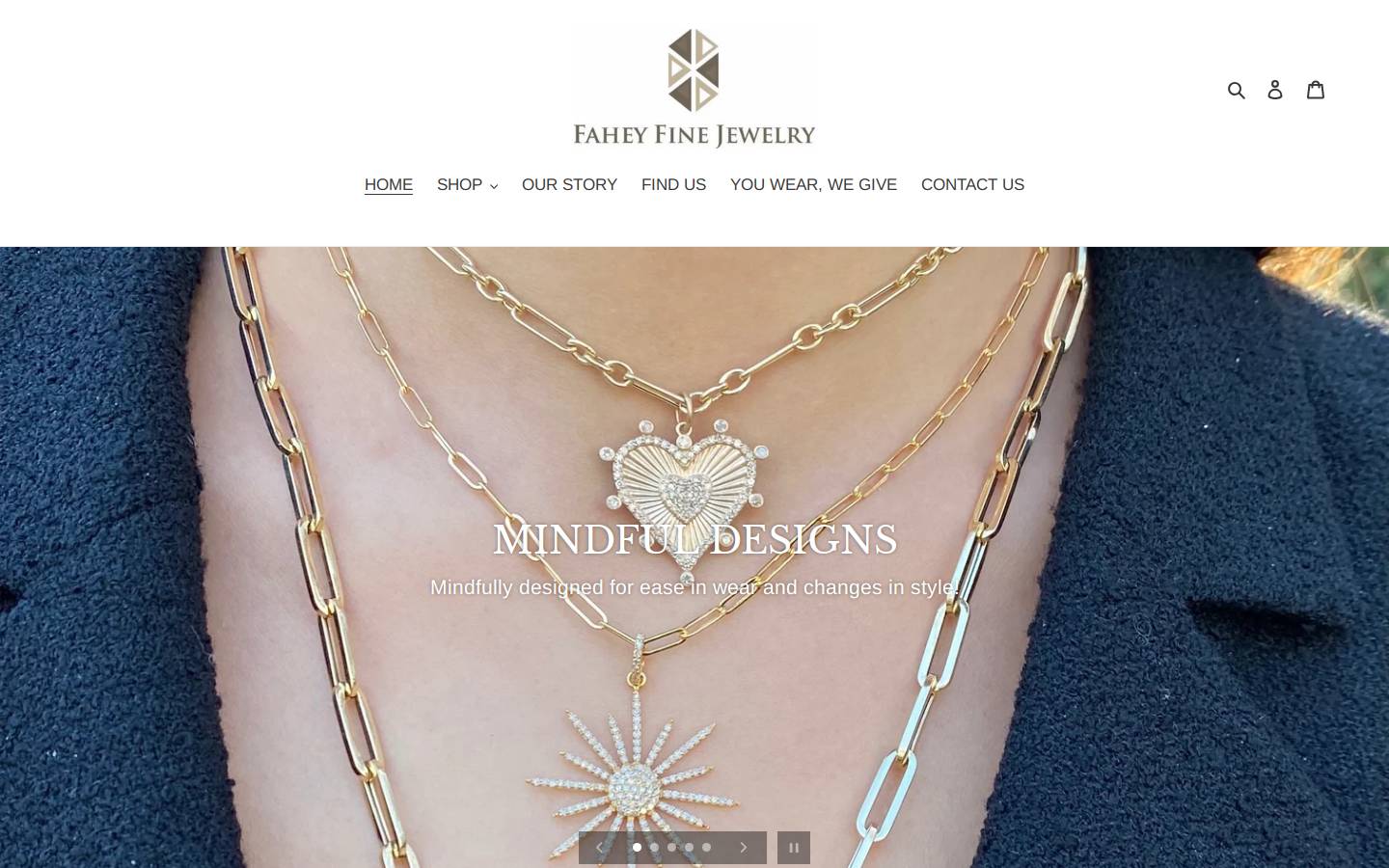faheyfinejewelry.com homepage screenshot