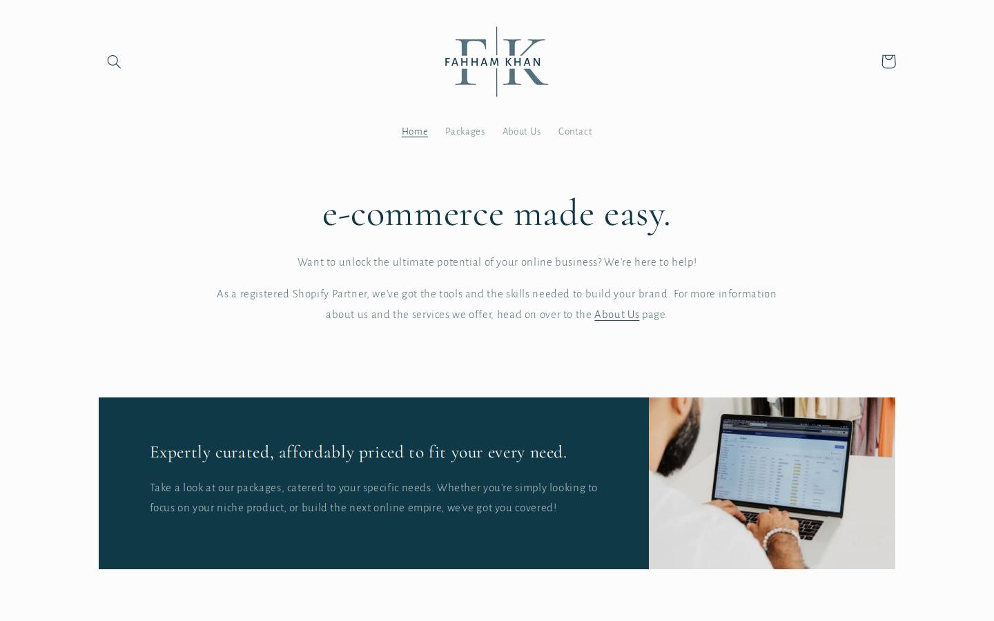 fahhamkhan.com homepage screenshot