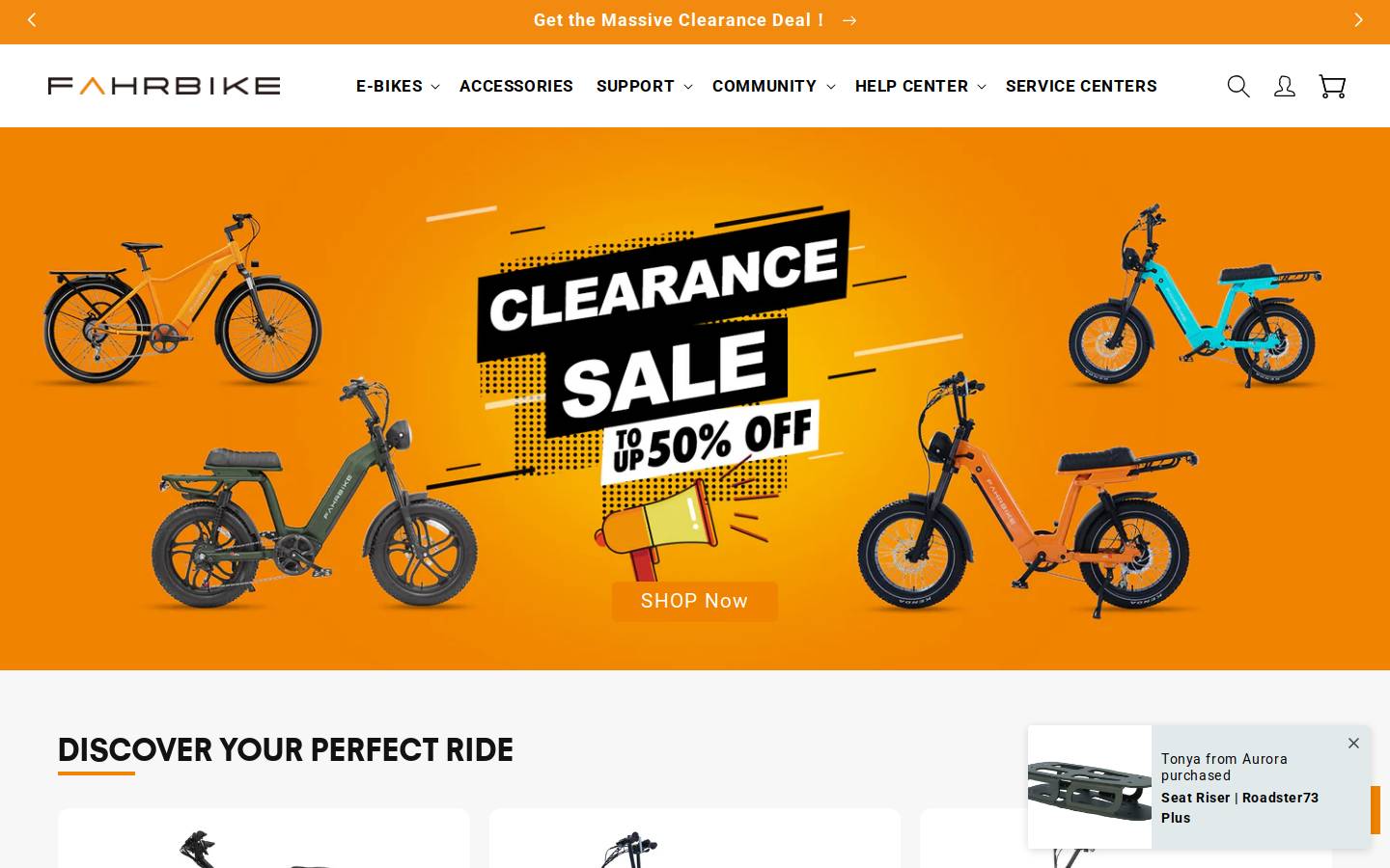 Fahrbike homepage screenshot