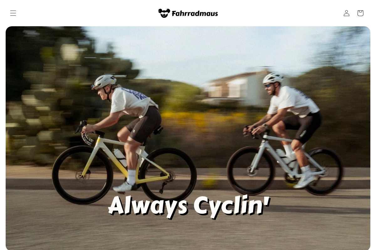 Fahrradmaus homepage screenshot