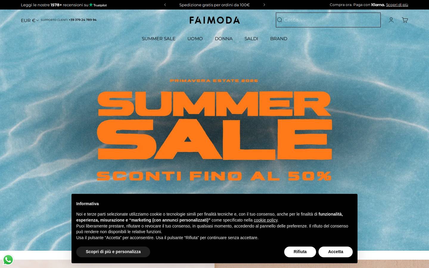 Faimoda homepage screenshot