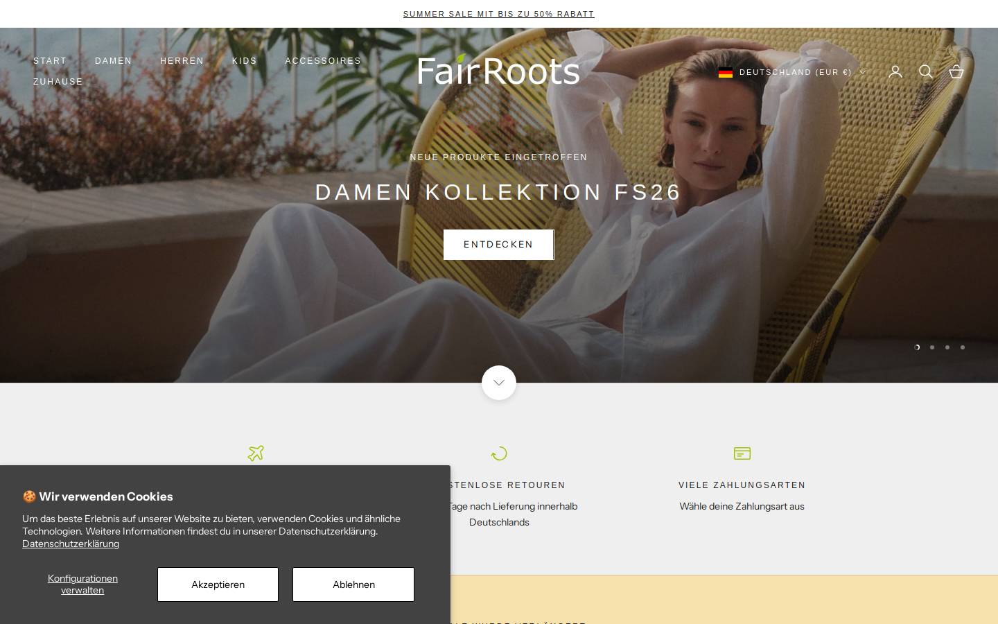 Fair Roots homepage screenshot