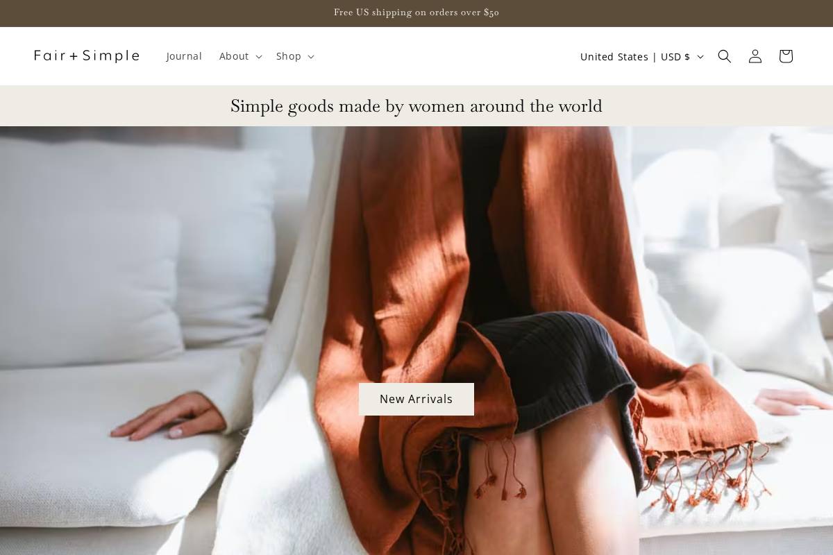 fairandsimple.com homepage screenshot