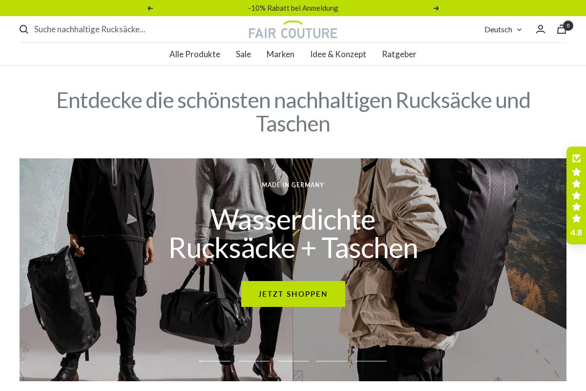 Faircouture homepage screenshot