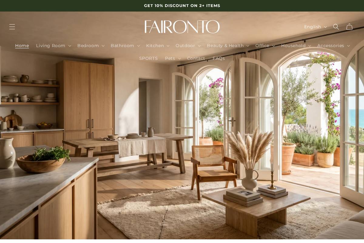 Faironto homepage screenshot