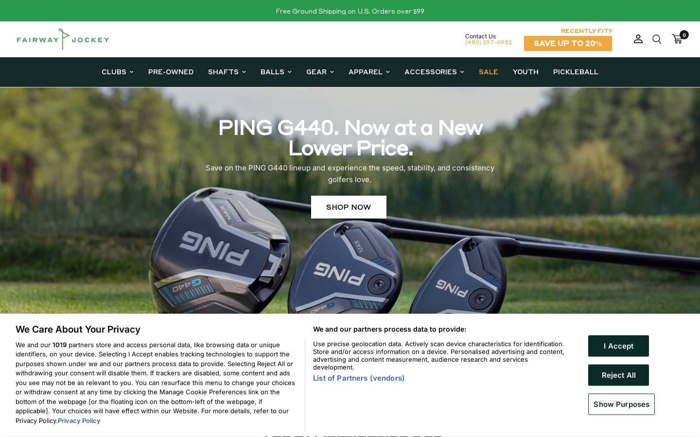 fairwayjockey.com homepage screenshot
