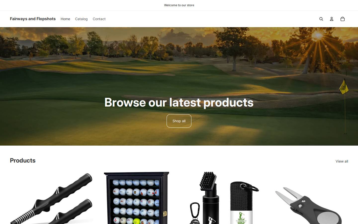 fairwaysandflopshots.com homepage screenshot