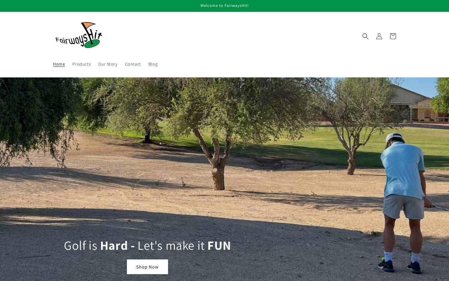 fairwayshit.com homepage screenshot