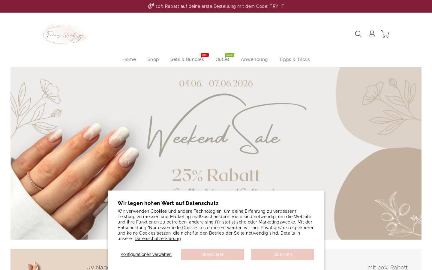 Fairy Nail homepage screenshot