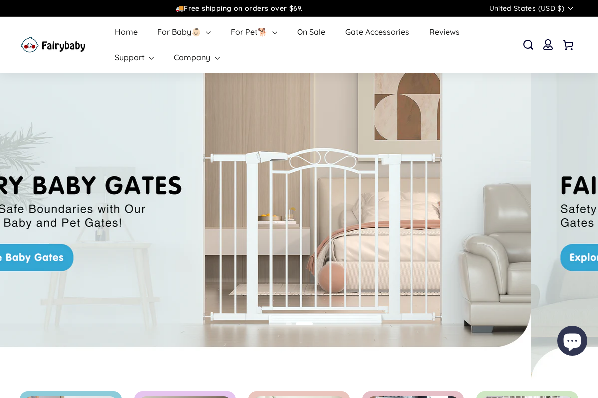 Fairybaby homepage screenshot