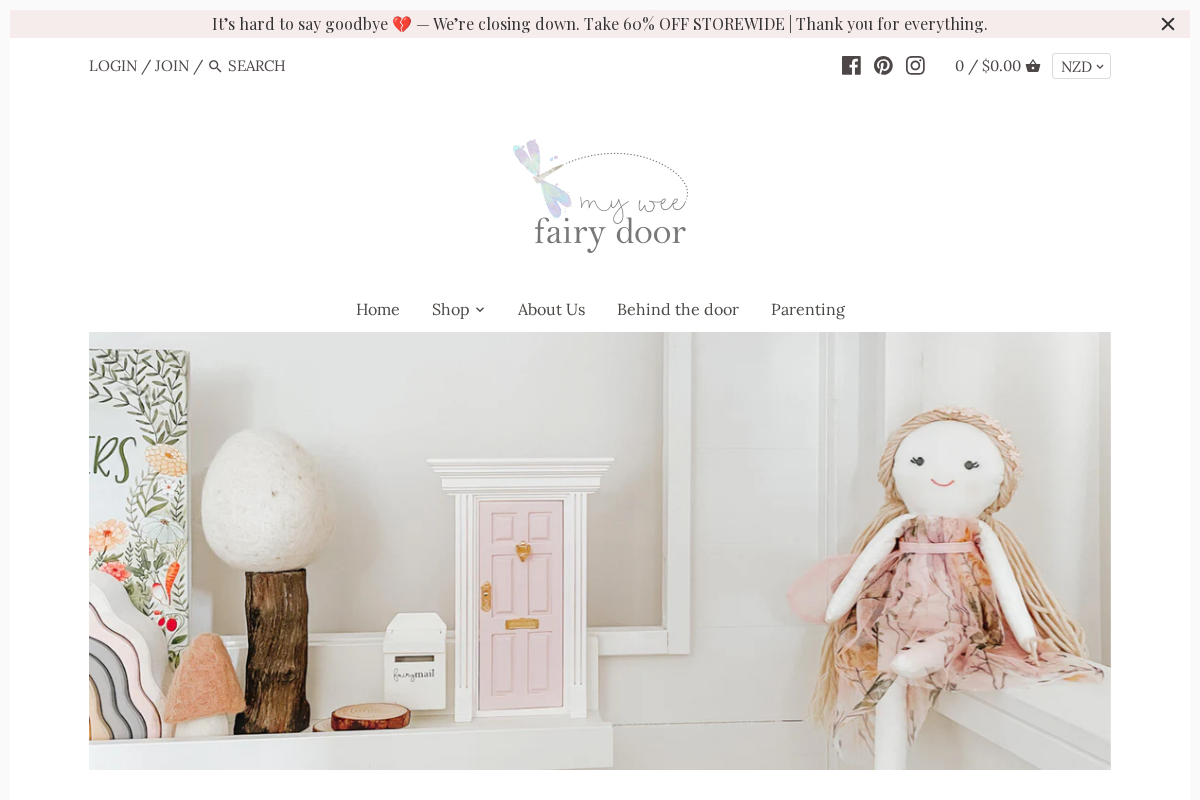 fairydoors.co.nz homepage screenshot