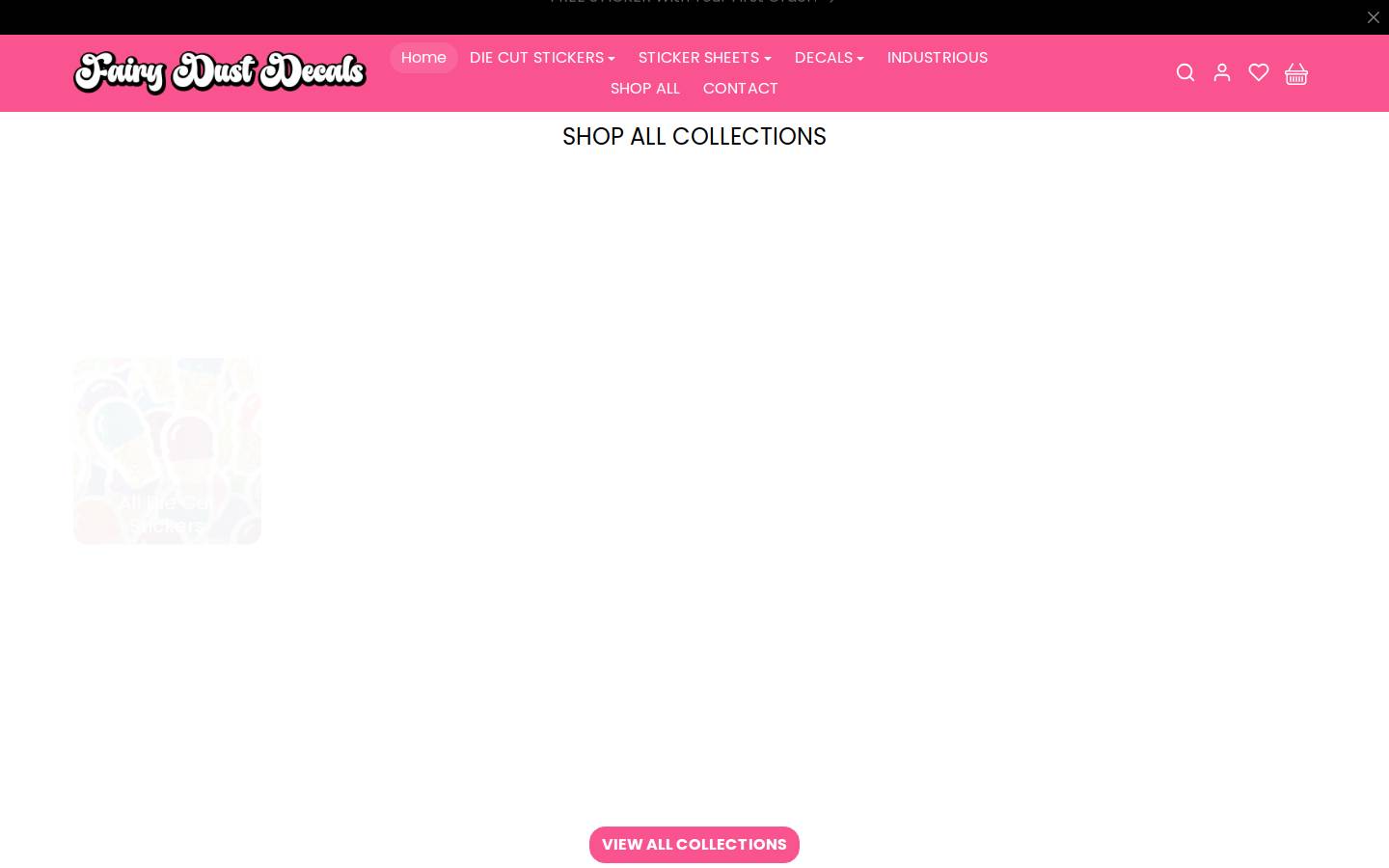 fairydustdecals.com homepage screenshot