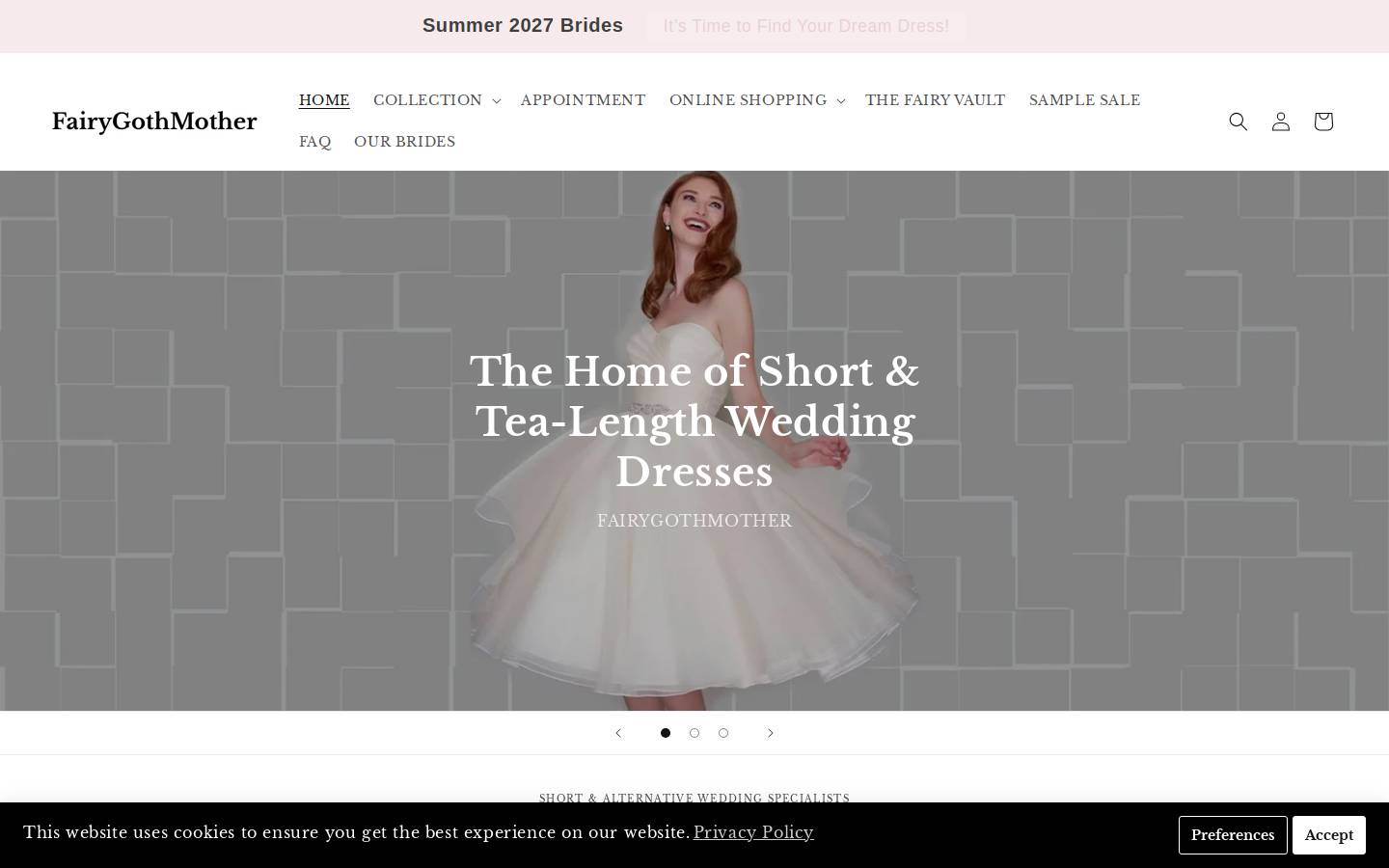 FairyGothMother homepage screenshot