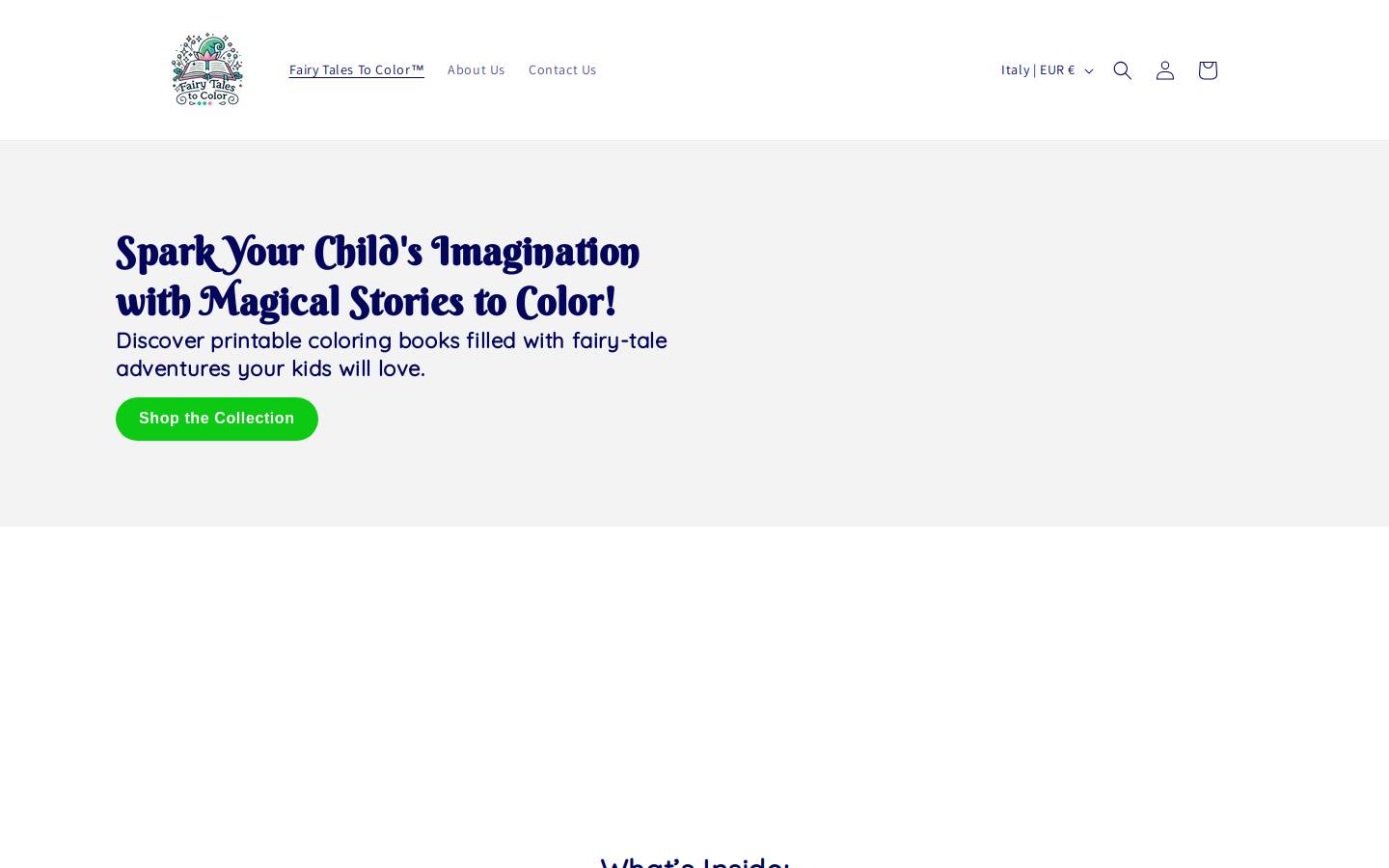 fairytalestocolor.com homepage screenshot