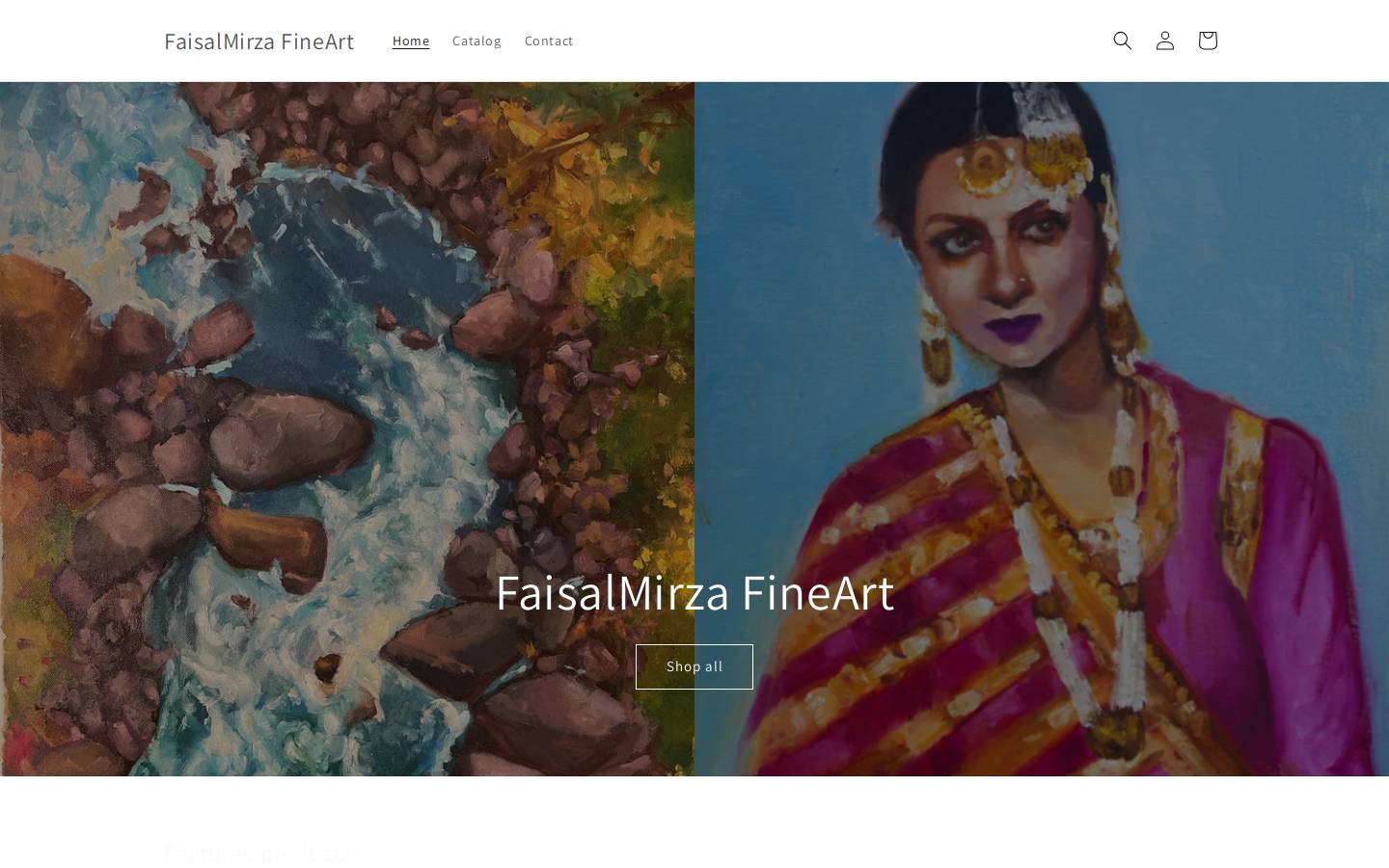 faisalmirzafineart.com homepage screenshot