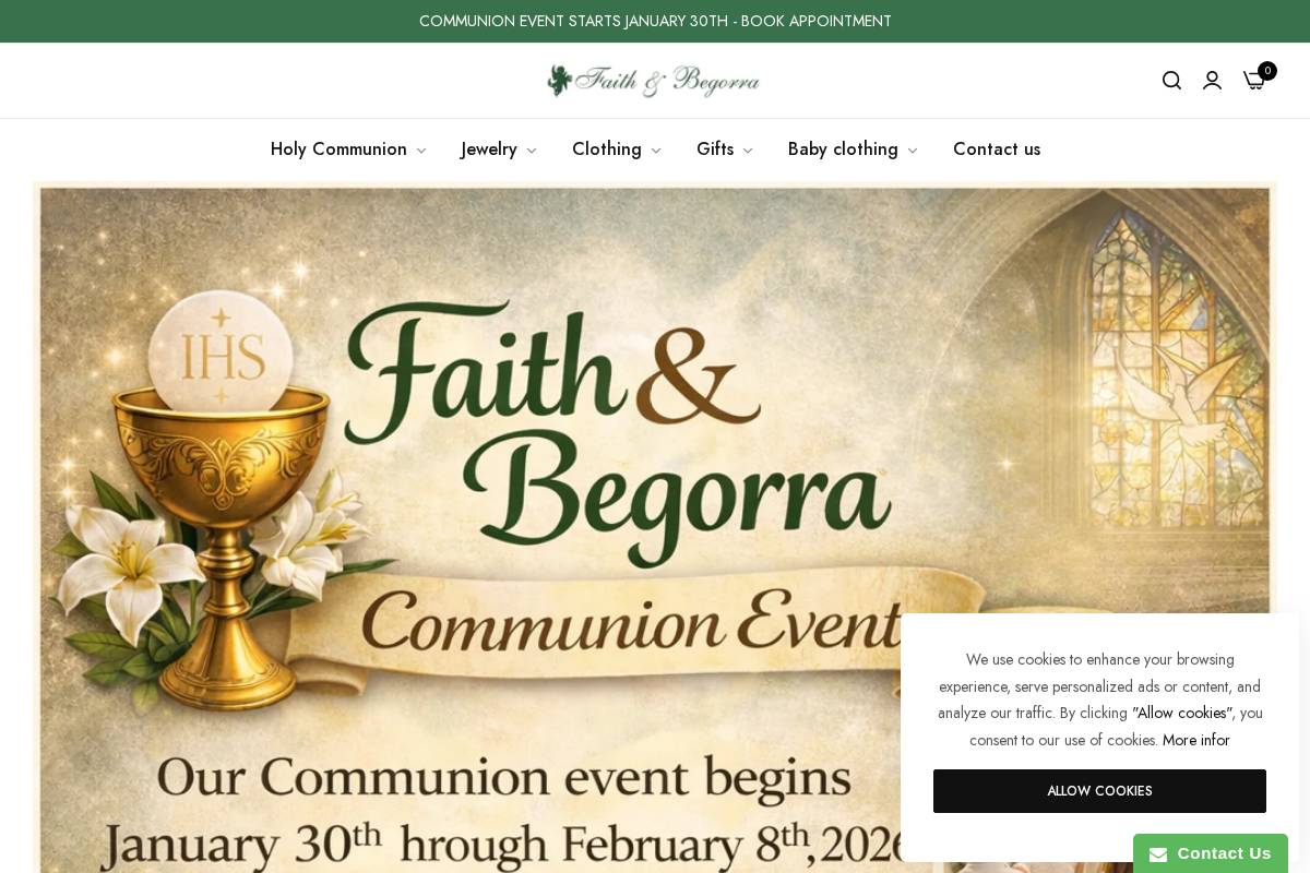 faithandbegorra.com homepage screenshot
