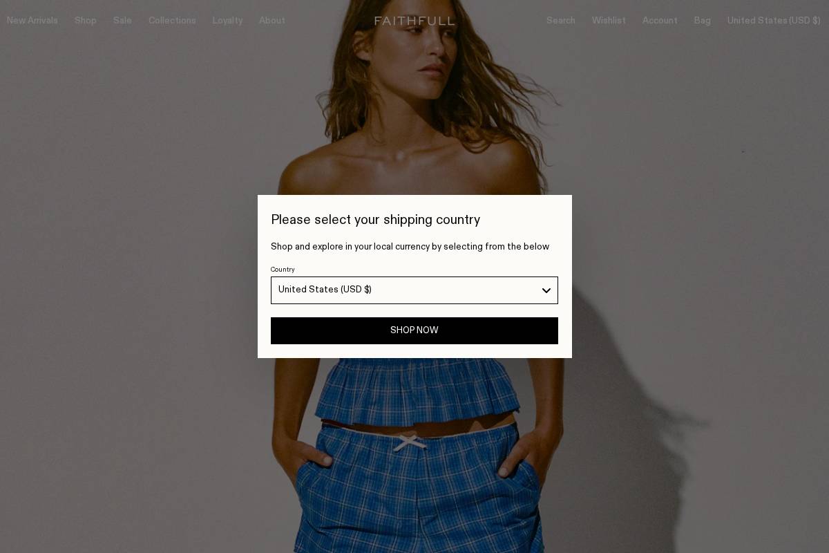 Faithfull the Brand homepage screenshot