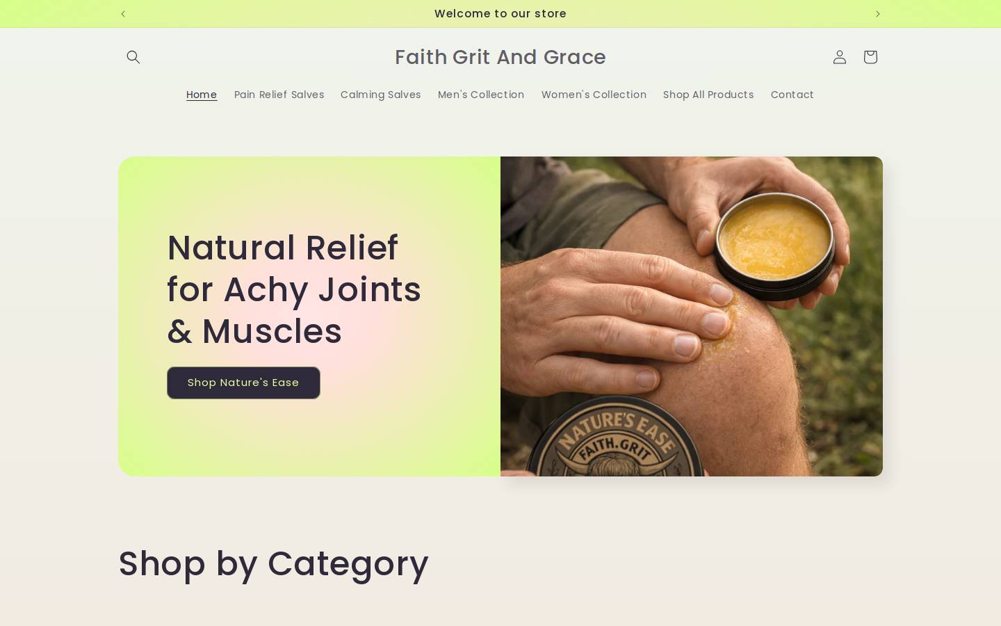 faithgritandgrace.com homepage screenshot