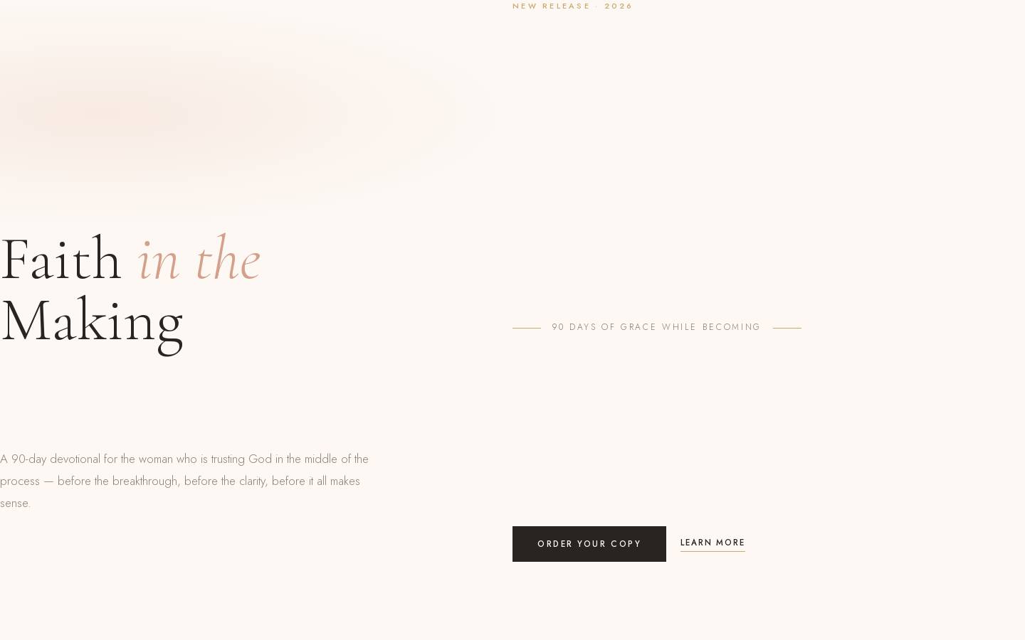faithinthemakingstudio.com homepage screenshot