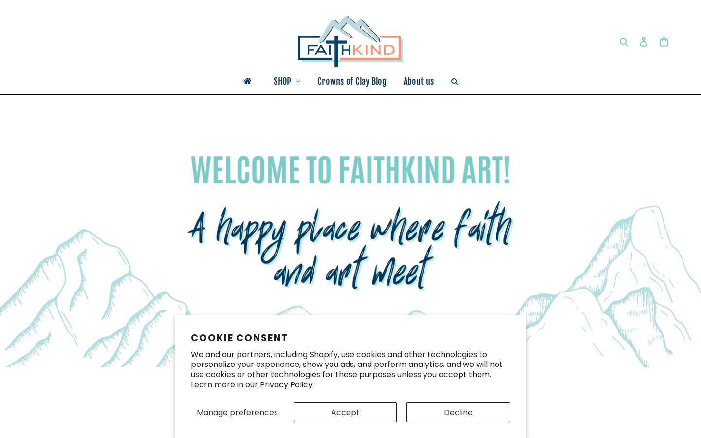 faithkindart.com homepage screenshot