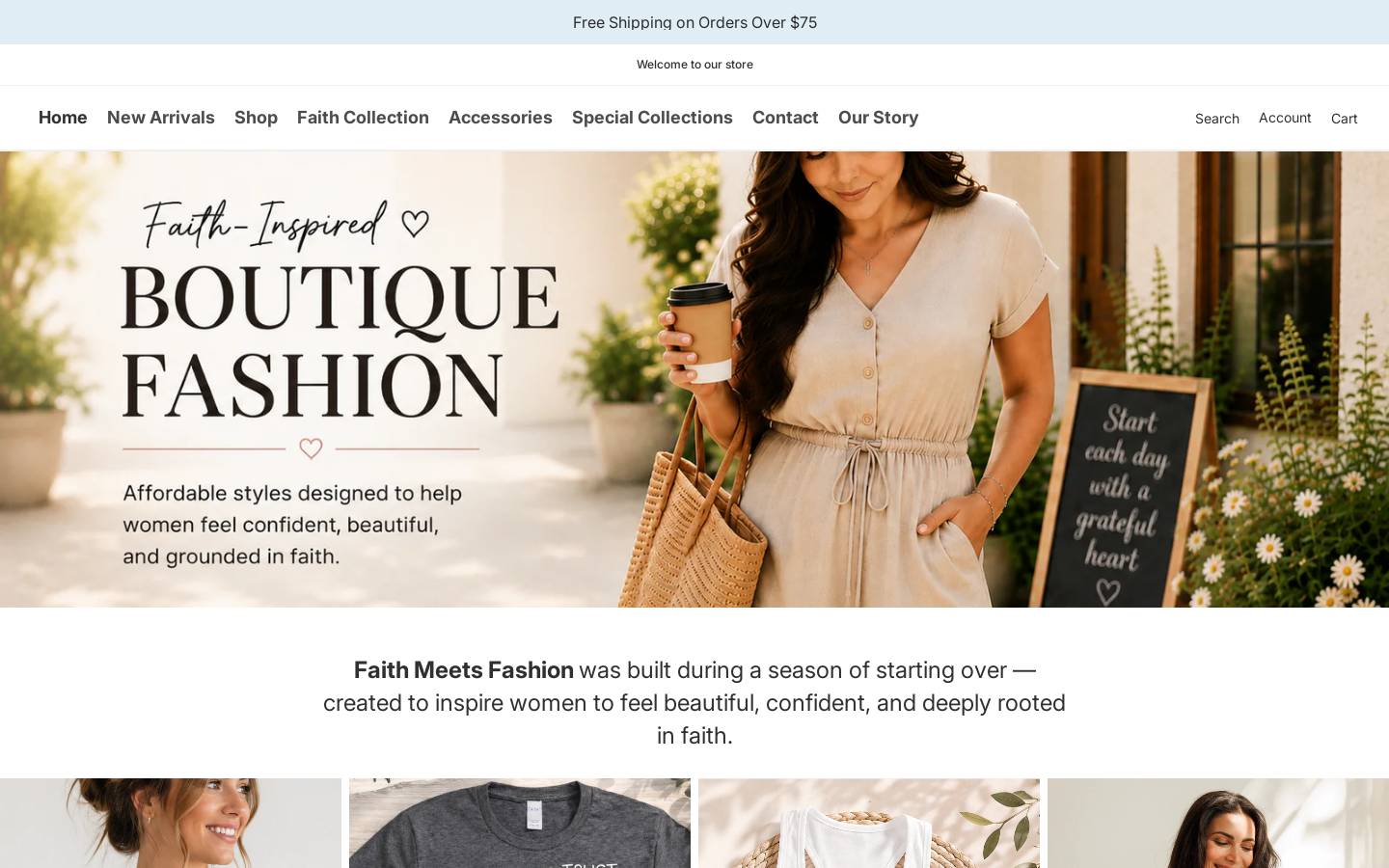 faithmeetsfashion.com homepage screenshot
