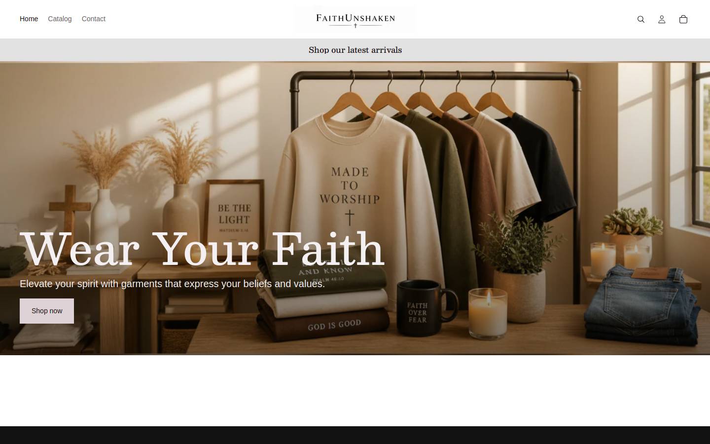 faithunshaken.com homepage screenshot