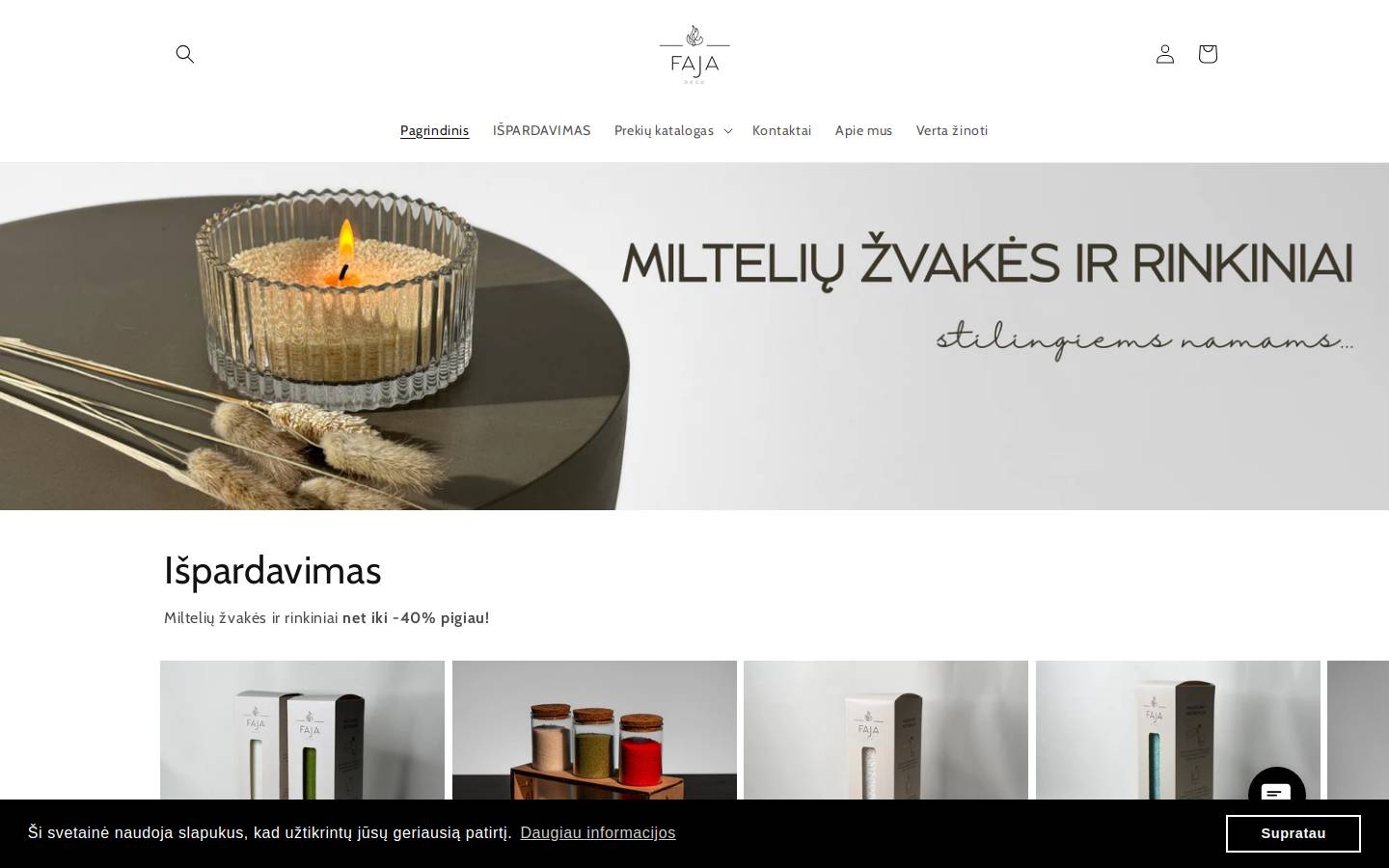 fajadeco.com homepage screenshot
