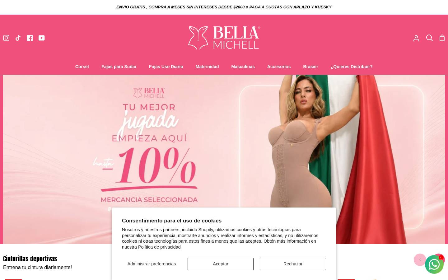 fajasbellamichell.mx homepage screenshot
