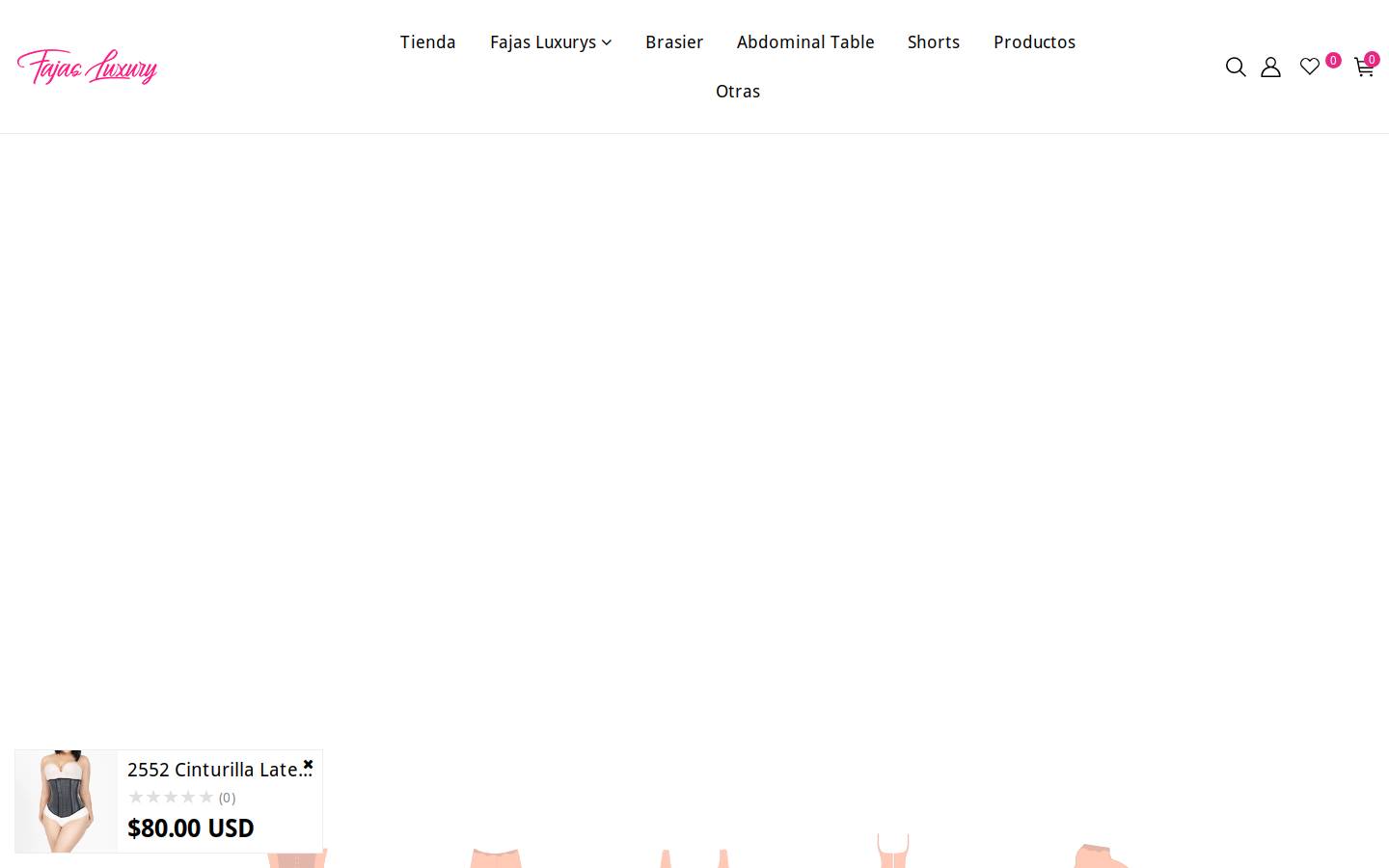 fajasluxurys.shop homepage screenshot