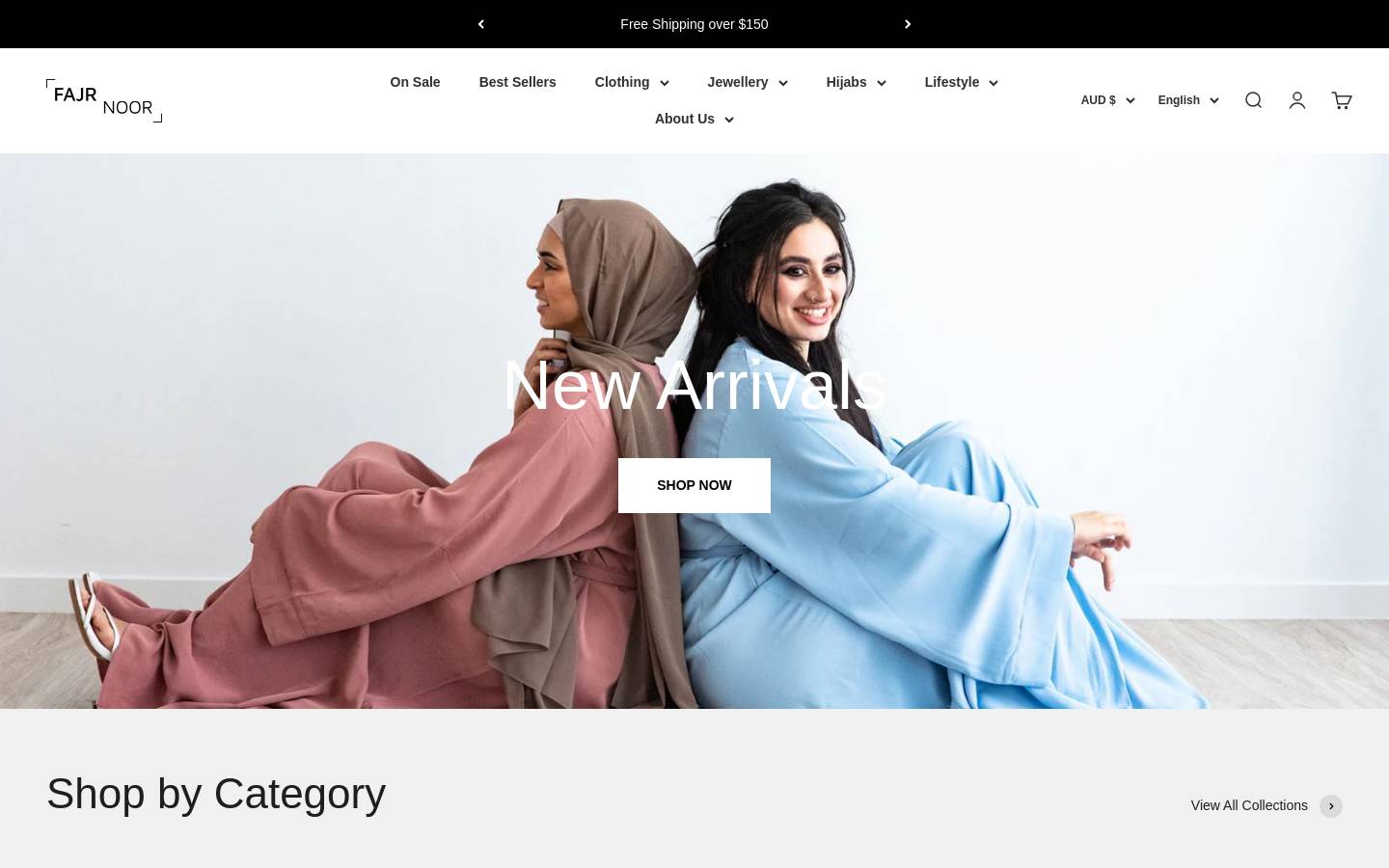 Fajr Noor homepage screenshot