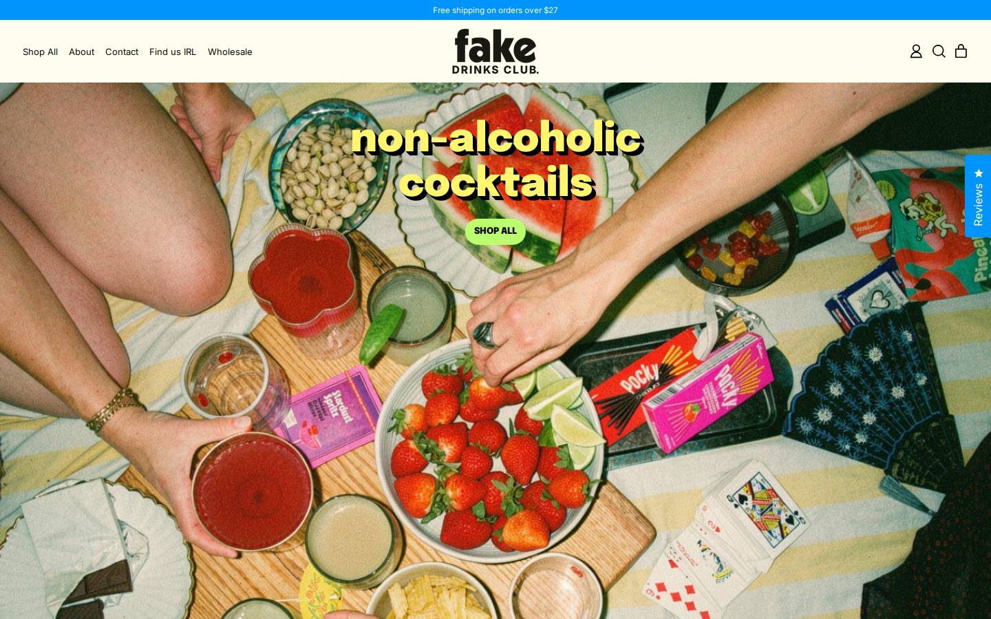 fakedrinksclub.com homepage screenshot